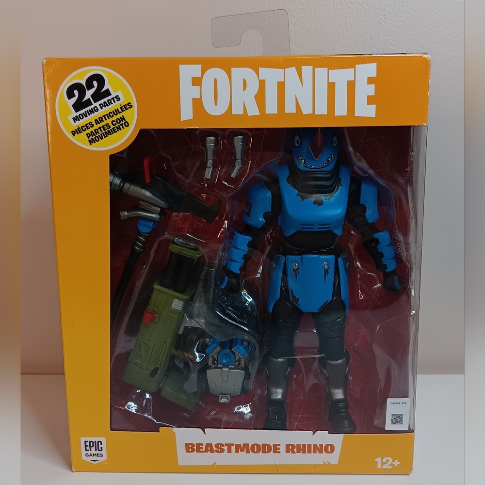 Fortnite BEASTMODE Rhino Figure 22 Moving Parts, Epic Games, Articulated Figure